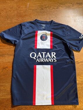Paris Saint-Germain Navy Short Sleeve Jersey with White & Red Center Stripe
